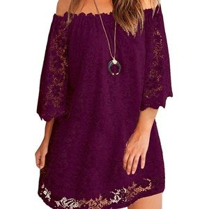 Off the Shoulder Lace Dress NWT